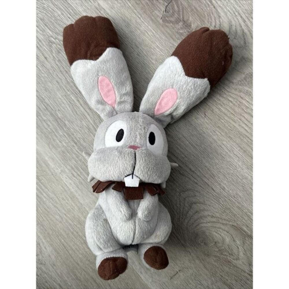 Pokemon BUNNELBY Plush Tomy 11" Toy‎  2014 Grey and Brown Eyes Open